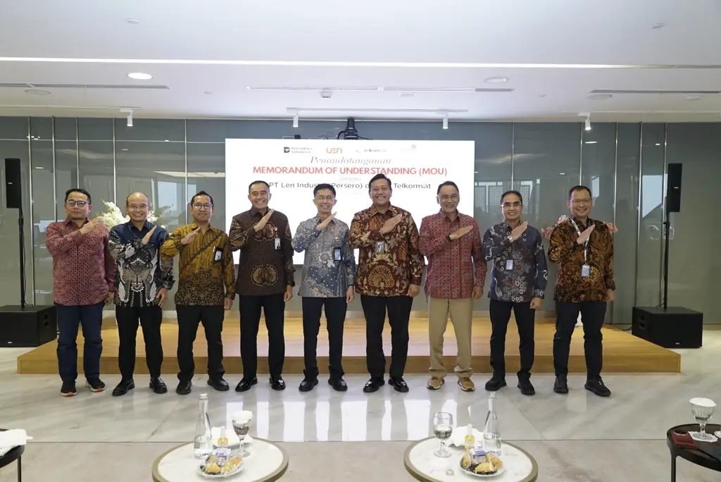 Telkomsat dan PT Len Industri (Persero) Tandatangani MoU
